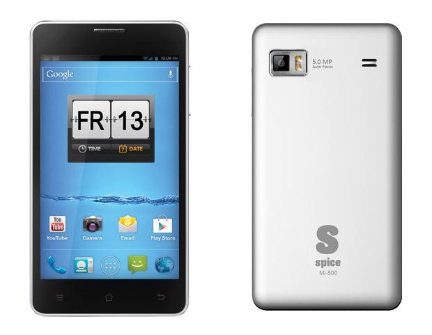 Spice Stellar Horizon Mi-500 Dual-SIM Phone With 5" Screen And Android 4.0 Surfaces Online For Rs 12,500