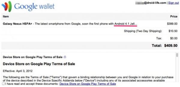 Galaxy Nexus Listing in Play Store Outs Jelly Bean as Android 4.1, Arriving "Soon" – Droid Life