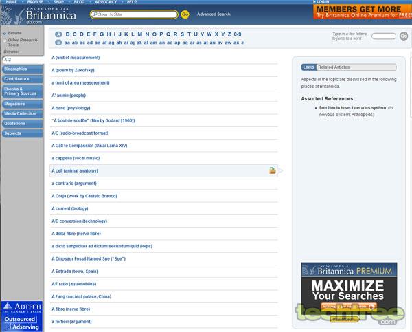 TechTree Blog: Encyclopaedia Britannica Goes Online