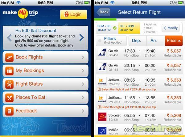 Download: MakeMyTrip (iOS, Android, Blackberry)