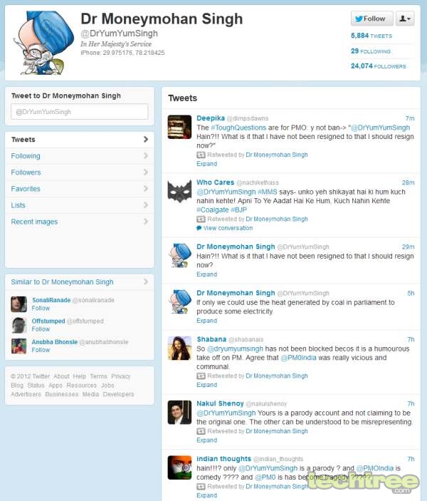 Indian Government Trains Its Guns On Parody Twitter Accounts Of Manmohan Singh
