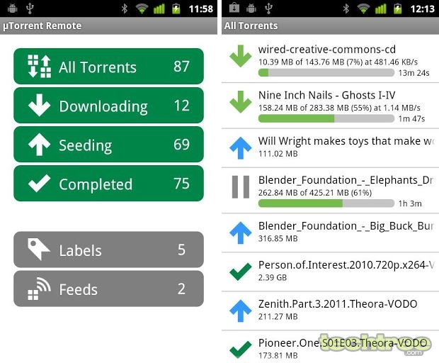 Download: µTorrent Remote (Android, Windows Phone)
