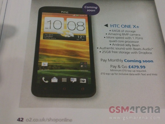HTC One X+ makes an appearance in an O2 UK brochure  - GSMArena.com news