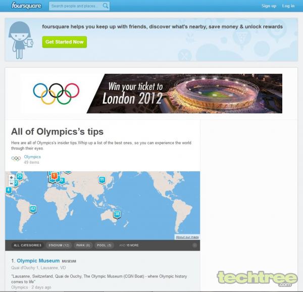 London 2012 Olympics Gets A Dedicated foursquare Page