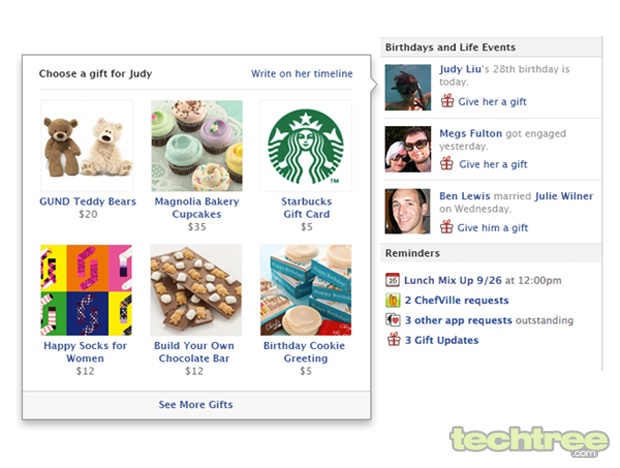 Facebook Re-Introduces Gifts Feature, But With Real-World Goodies