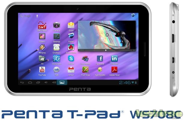 Dual-SIM 3D Tablet Penta T-Pad WS708C Launched For Rs 7000
