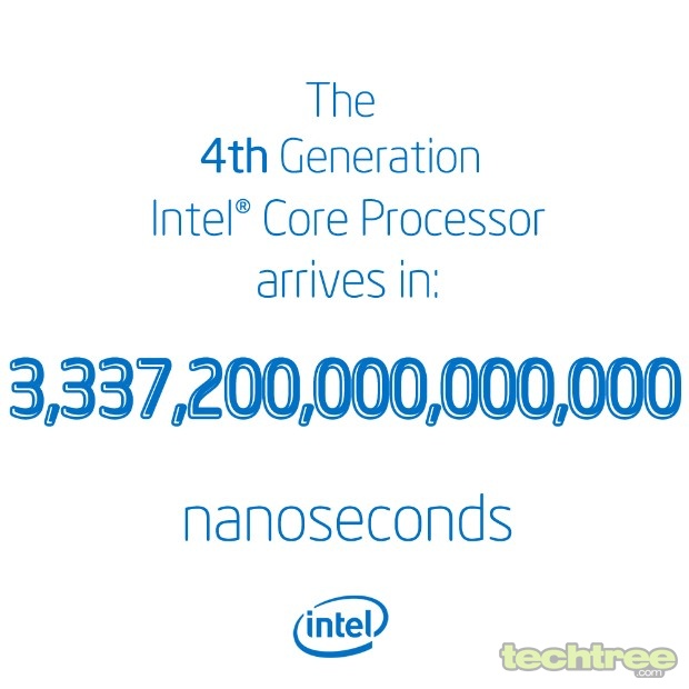 4th Generation Intel Processors Launching in 3,337,200,000,000,000 Nanoseconds