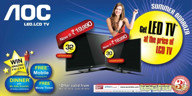 AOC Offers LED TVs At Affordable Prices Starting At Rs 18,990