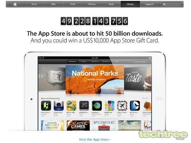 Win 0,000 By Downloading 50 Billionth App From Apple App Store