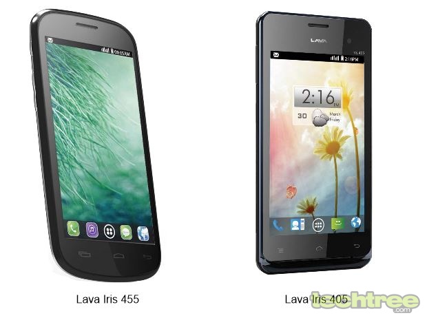 Android 4.1-Based Lava IRIS 405 And Iris 455 Launched; Prices Start At Rs 8700
