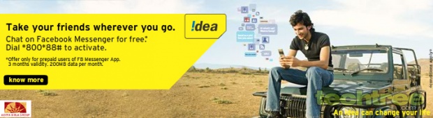 Idea Offering Free Facebook Messenger For Three Months