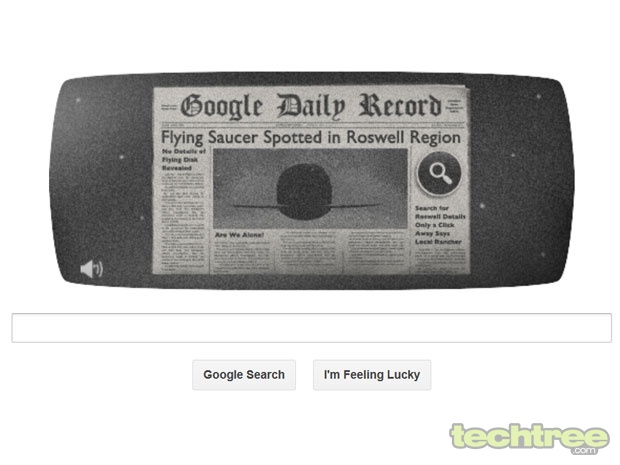 Roswell UFO Reappears On Google's Homepage After 66 Years