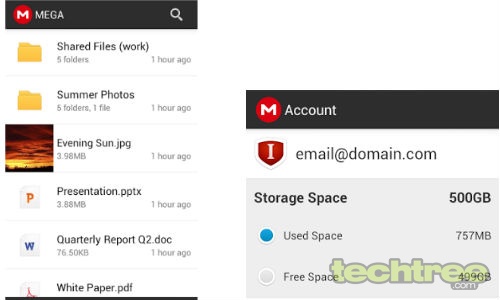 Download: MEGA cloud storage Application (Android)