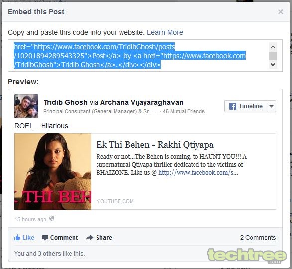 Embed Any Facebook Post To Your Website