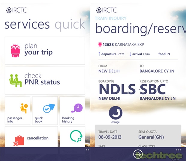 Download: IRCTC (Windows phone, Windows 8)