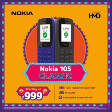 HMD Global launches Nokia 105 Classic with Stylish design and UPI payments starting Rs 999