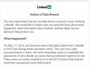 Notice Of Data Breach: Do Not Panic Dear LinkedIn Users!